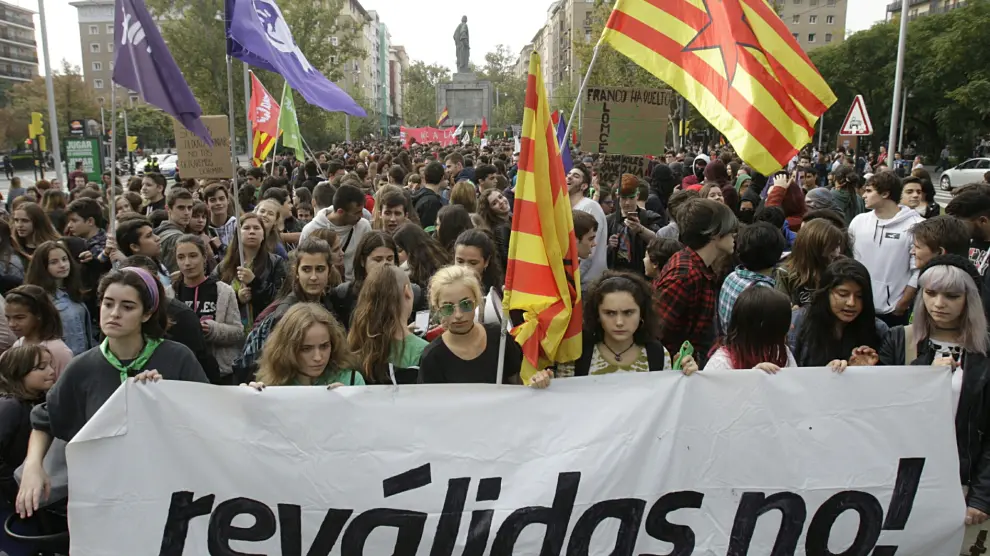 Manifestación en Zaragoza este miércoles.