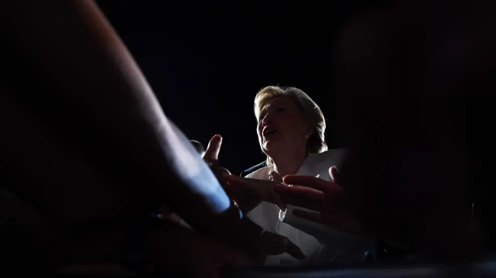 Hillary Clinton, en un acto de campaña