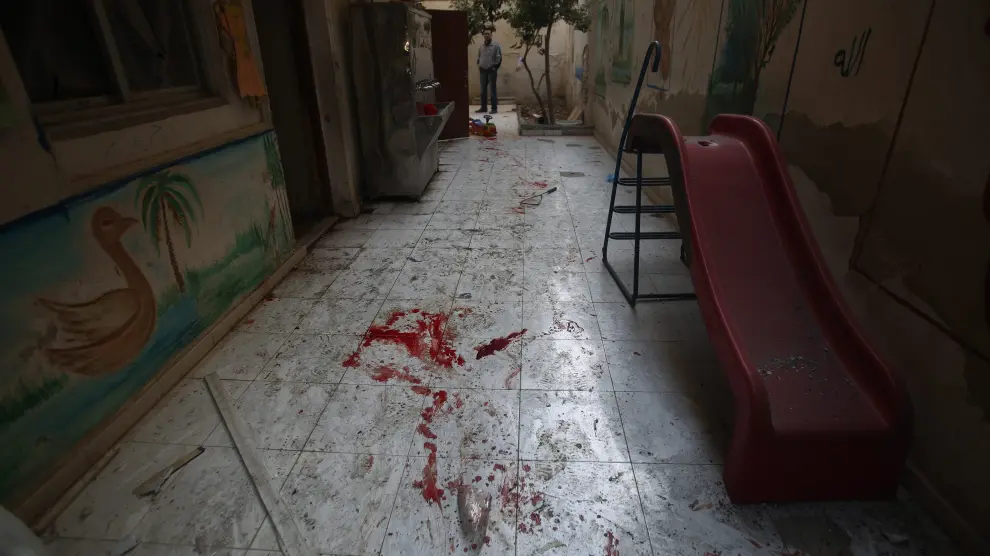 Mueren cuatro niños cerca de Damasco por bombardeos sobre una guardería