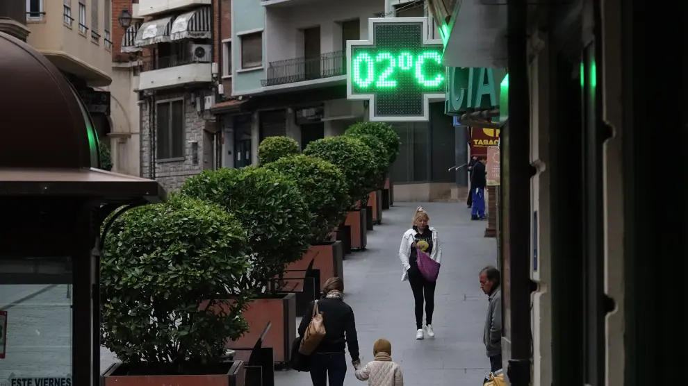 Foto de archivo de un termómetro en Teruel.