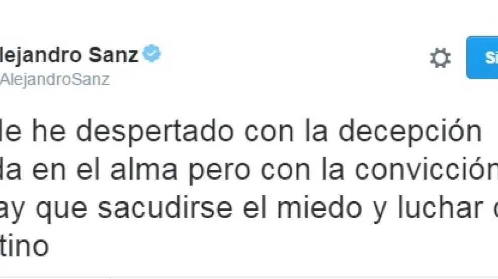 Reacción de Alejandro Sanz tras conocerse que Trump es el presidente de Estados Unidos.
