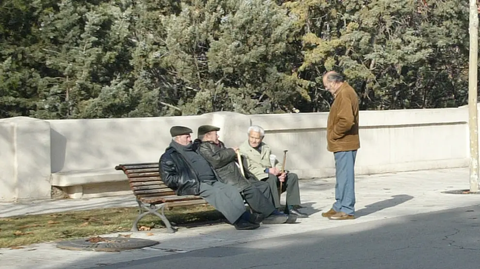 Un grupo de jubilados aragoneses.