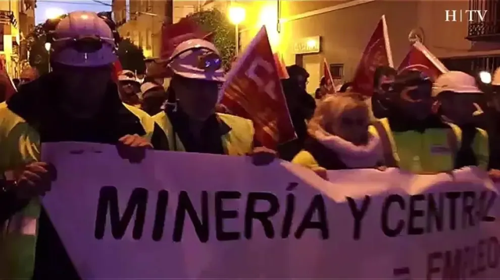 Mineros en lucha para defender el carbón en Andorra