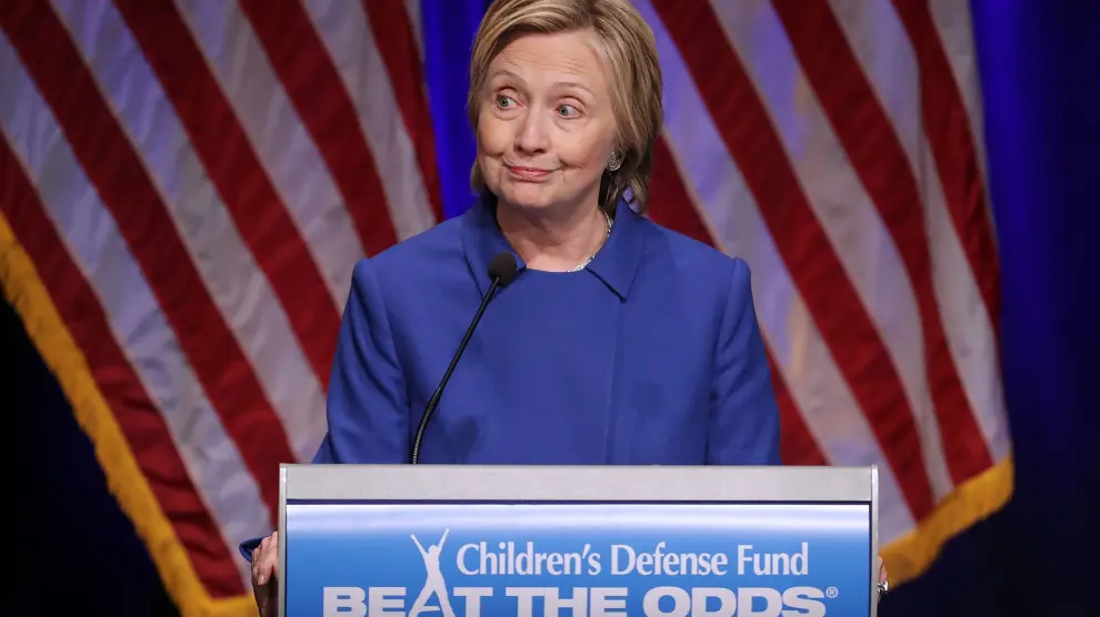 Clinton durante la cena de la organización en defensa de la infancia estadounidense Children's Defense Fund.