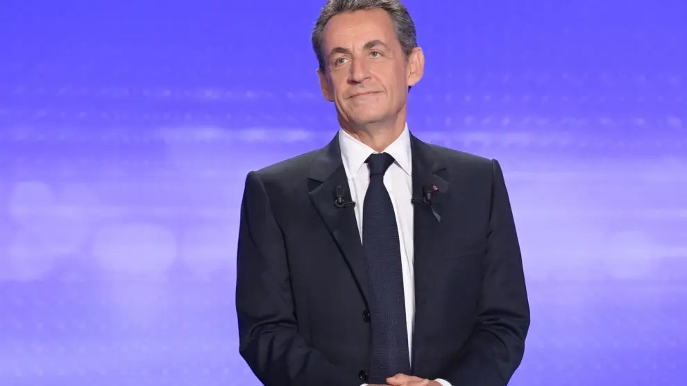 Nicolas Sarkozy durante un debate en televisión.