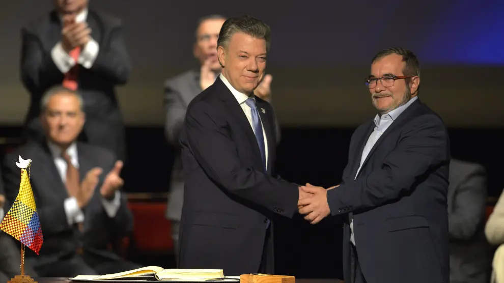 Firma del acuerdo de paz en Colombia
