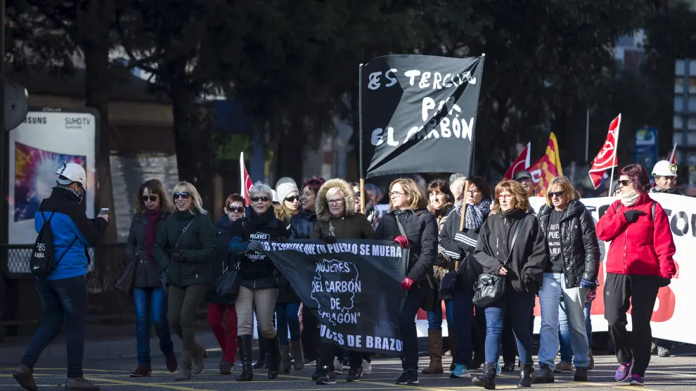 Manifestación por la minería en Zaragoza