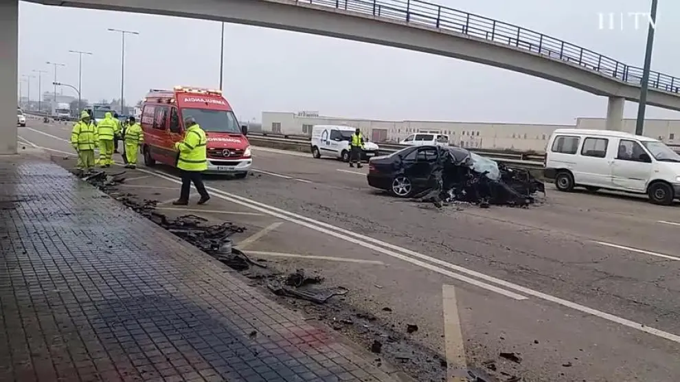 Accidente en la autovía de Logroño