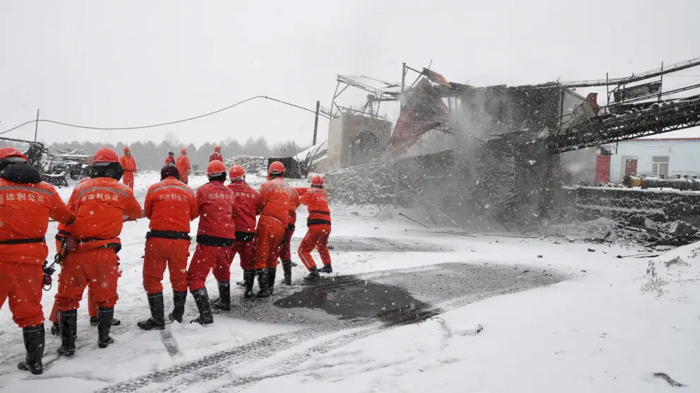 Rescate en una mina de la provincia china de Heilongjiang el pasado 30 de noviembre