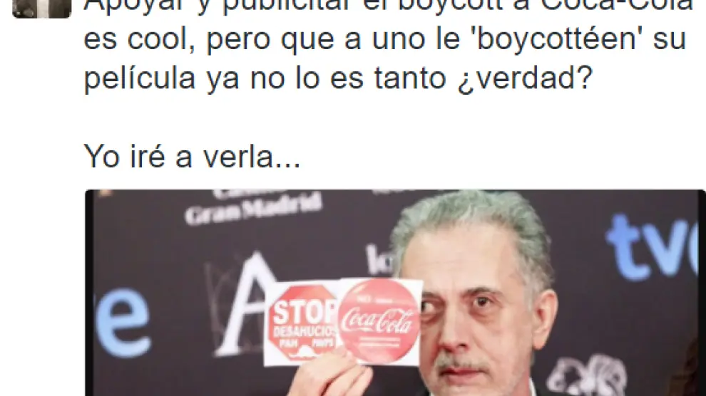 Coca-Cola se venga de Trueba: "Si te boicotean a tí ya no es tan 'cool"