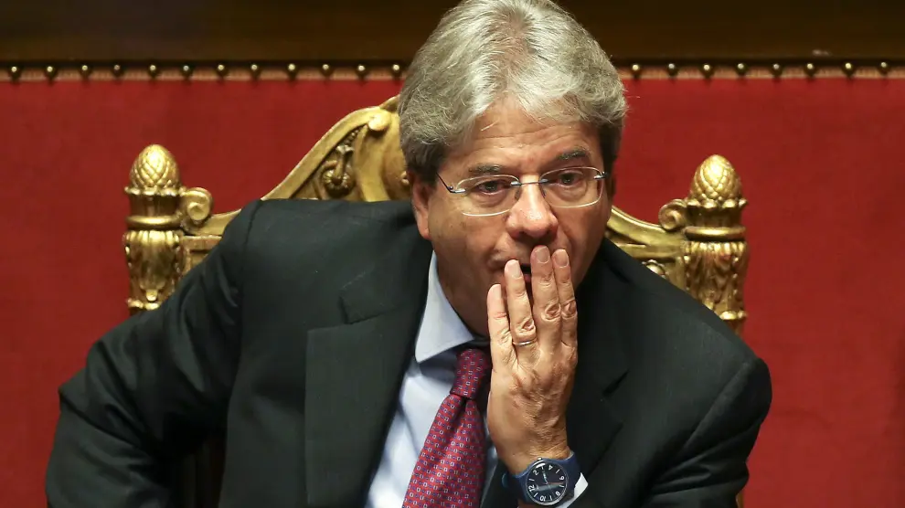 Paolo Gentiloni, en el Senado.