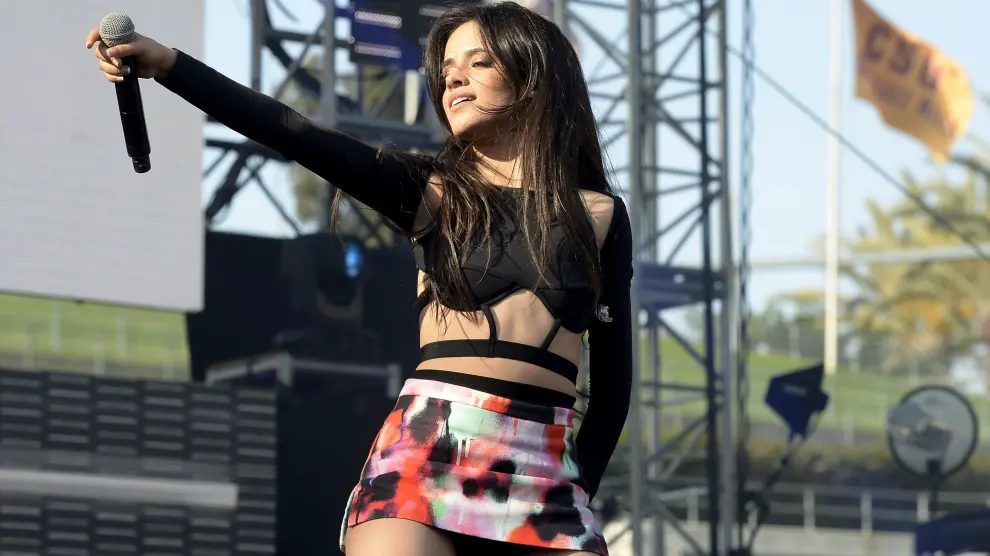 Camila Cabello durante un concierto en 2015.