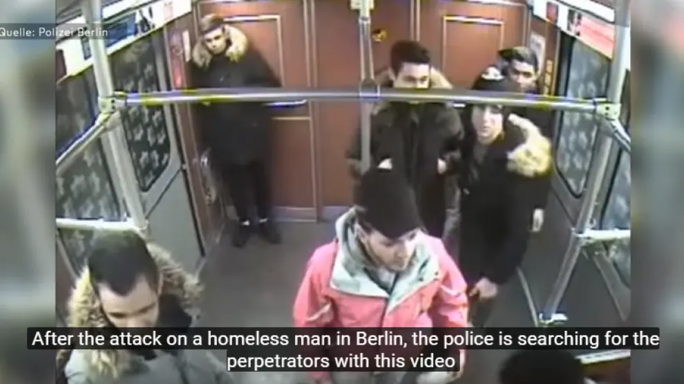 Imagen del vídeo que grabaron las cámaras de seguridad del metro de Berlín.