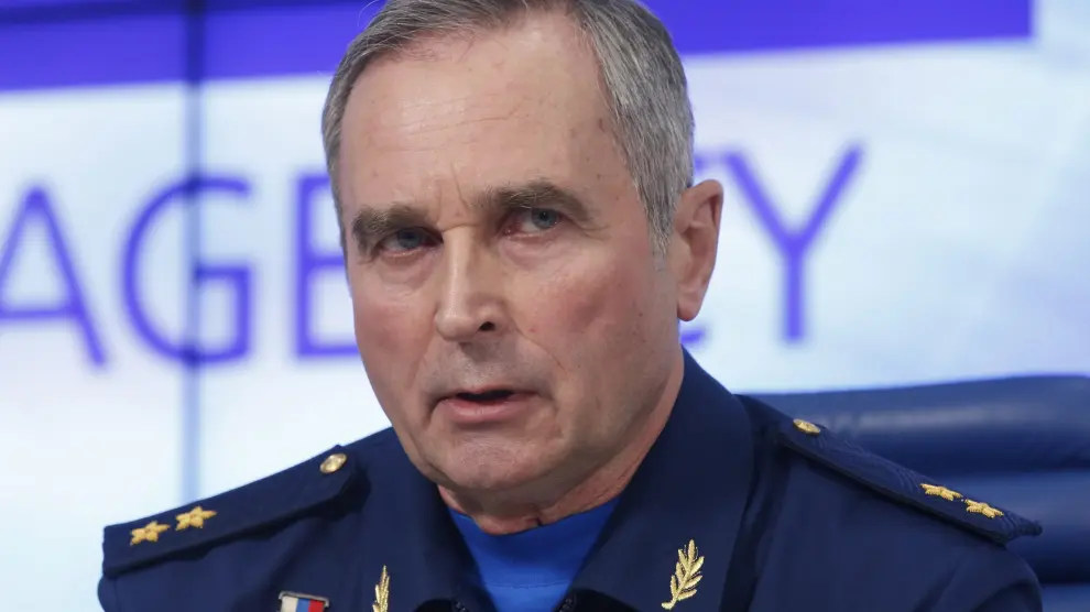 El jefe de seguridad de las Fuerzas Aeroespaciales rusas, Serguéi Bainétov.