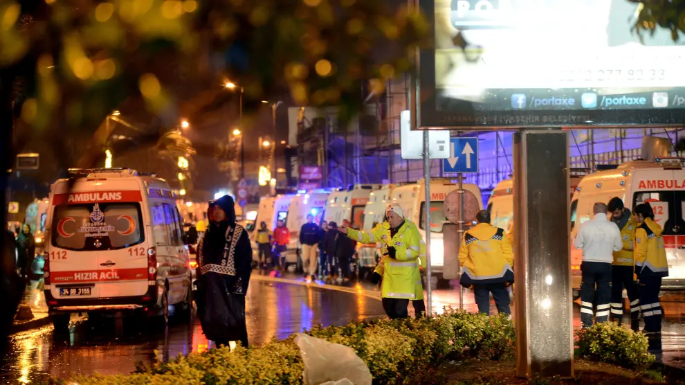 La noche del atentado en una discoteca de Estambul.