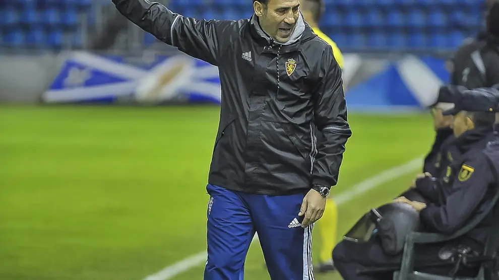 Raúl Agné en el Tenerife-Real Zaragoza.