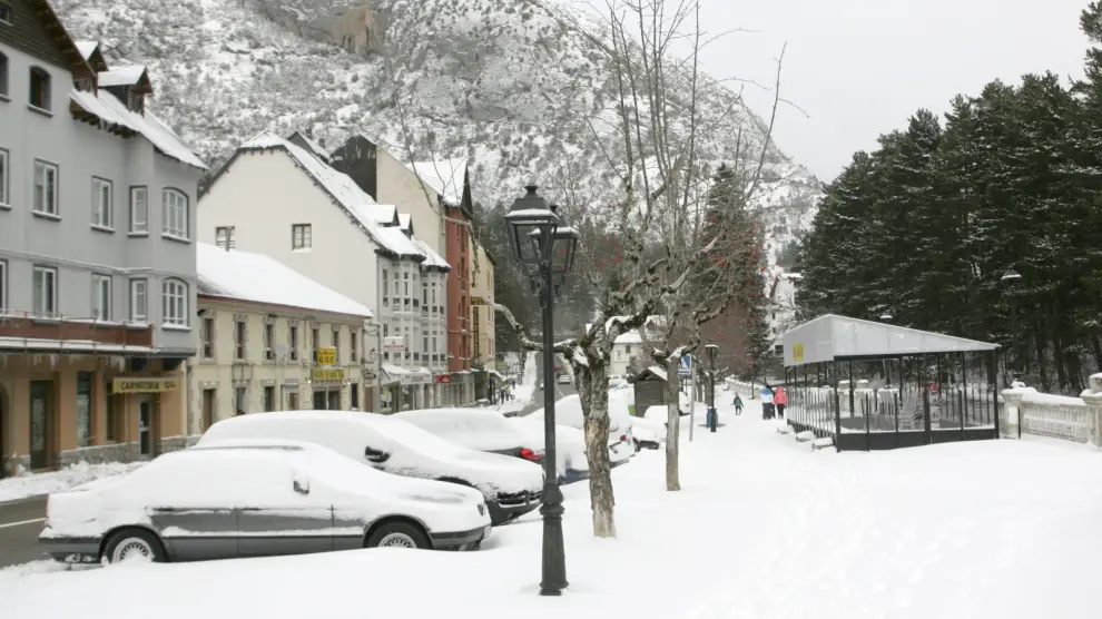 Nieve en Canfranc, este sábado