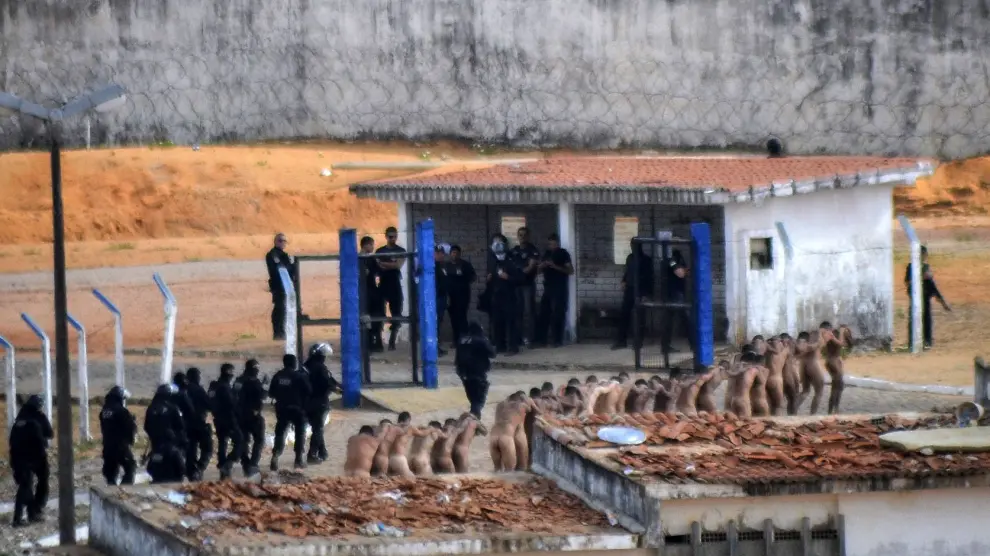Motín de este sábado en el que 26 presos fueron asesinados en una cárcel de Brasil.