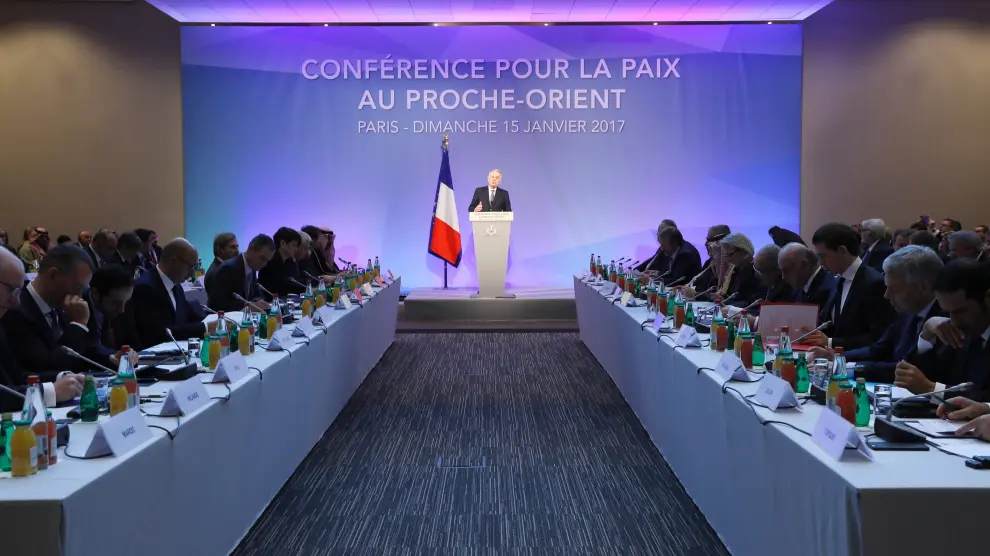 La Conferencia por la paz en Oriente Próximo celebrada este domingo en París.
