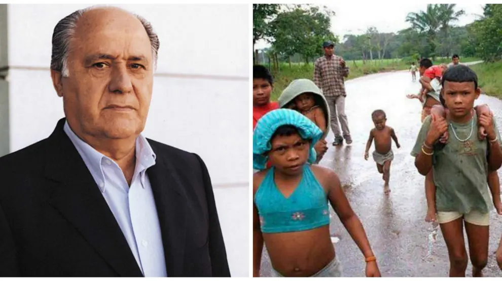 Amancio Ortega y niños pobres