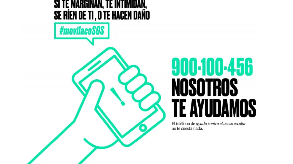 Imagen de la campaña del teléfono contra el acoso escolar.