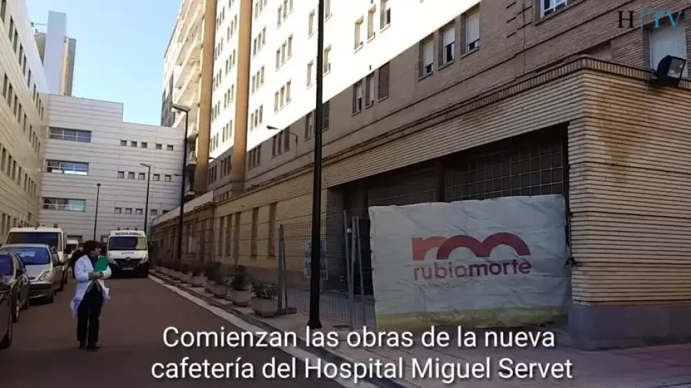 Obras en la cafetería del Hospital Universitario Miguel Servet
