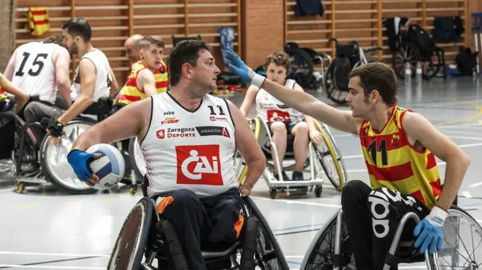El CAI Deporte Adaptado participa en el Campeonato de España de rugby en silla.