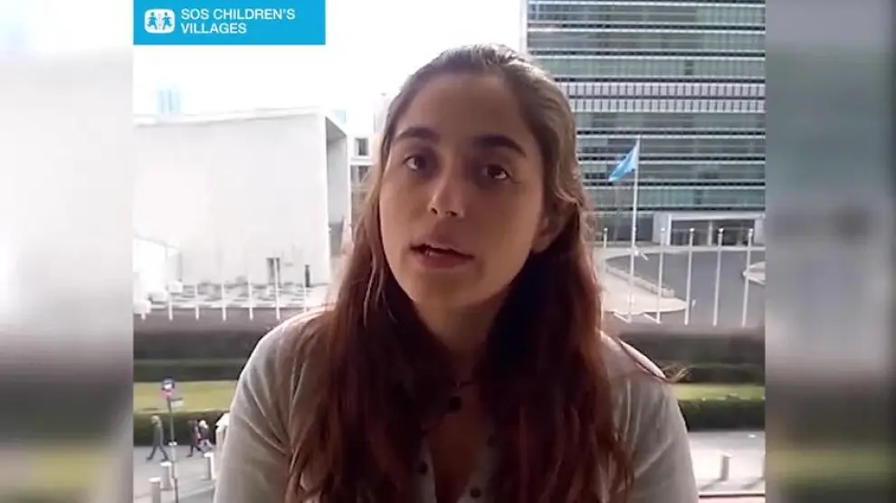 Una joven zaragozana de 19 años interviene en la ONU para hablar de la infancia