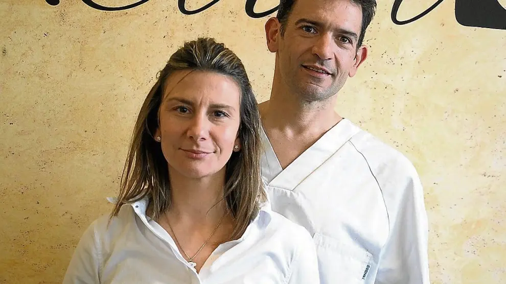 Almudena Lardiés y Rubén Marqueta, en el Bulevar Actur.