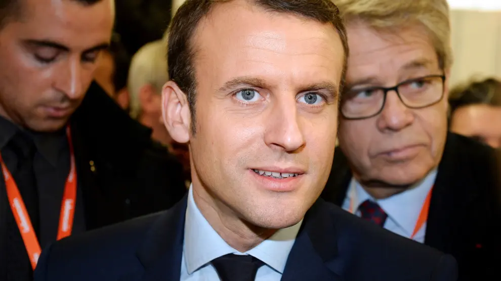 El candidato independiente, Emmanuel Macron
