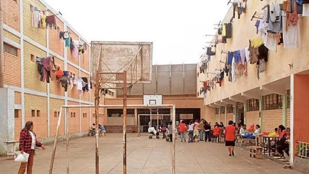Interior de la prisión peruana de Chorrillos, donde se encuentra una aragonesa
