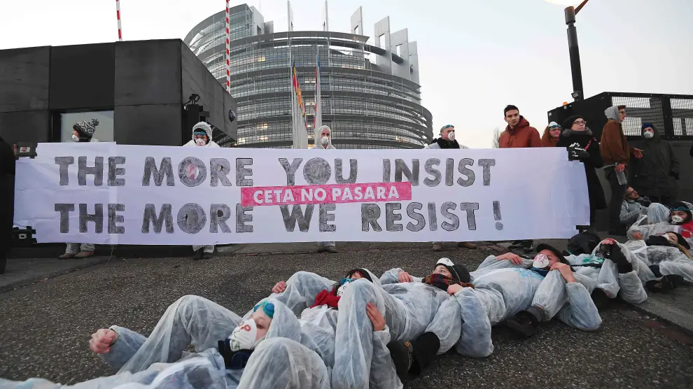Protesta en Estrasburgo.