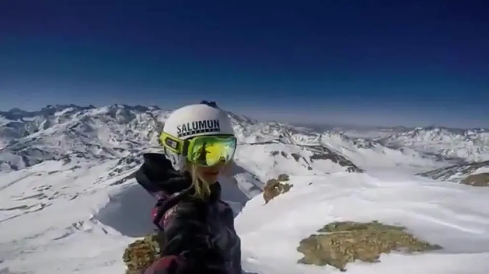 Ana Salvador, snowboard en Los Andes