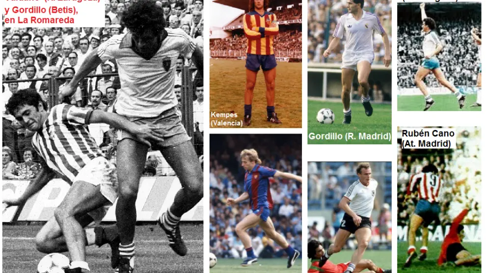 Algunos momentos históricos de las décadas de los setenta y los ochenta, con jugadores que actuaban siempre o mayormente con las medias abajo y sin espinilleras.