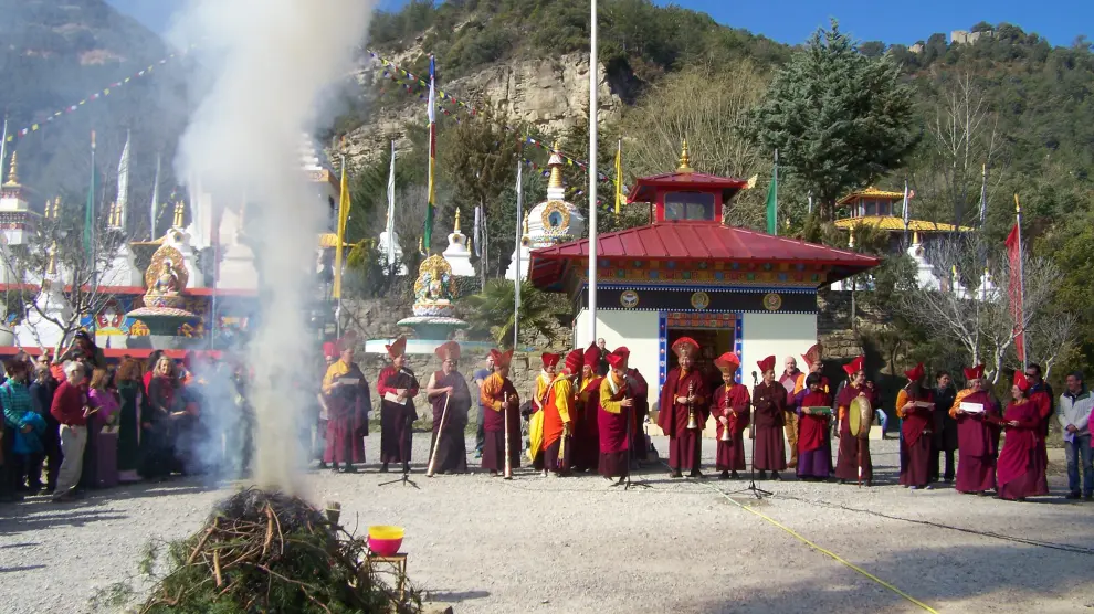 Celebración del año nuevo tibetano en Panillo.