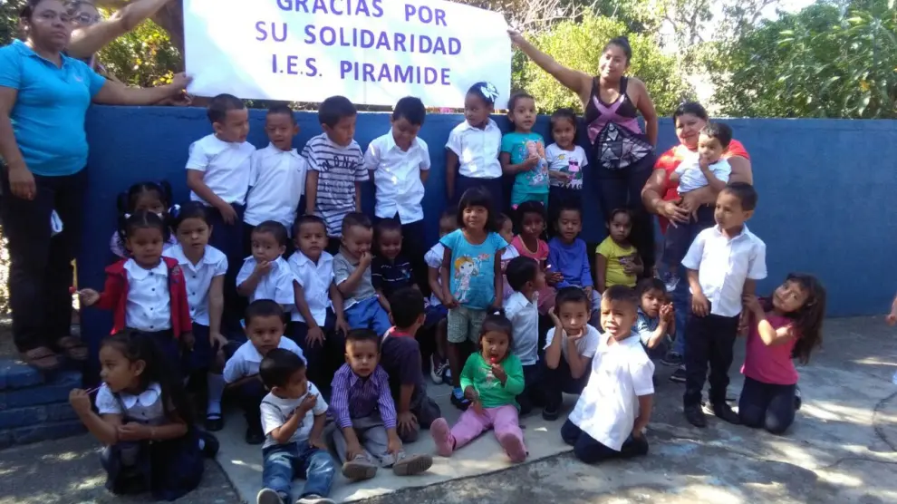 Niños de los centros de educación infantil que mantiene la ONG Monegros con Nicaragua en Ocotal