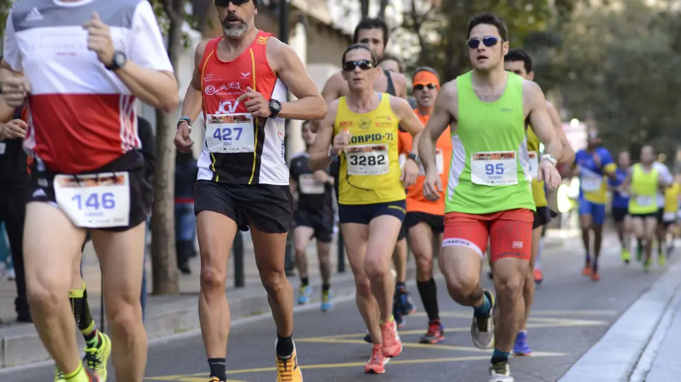 Una imagen de la media maratón de Zaragoza.