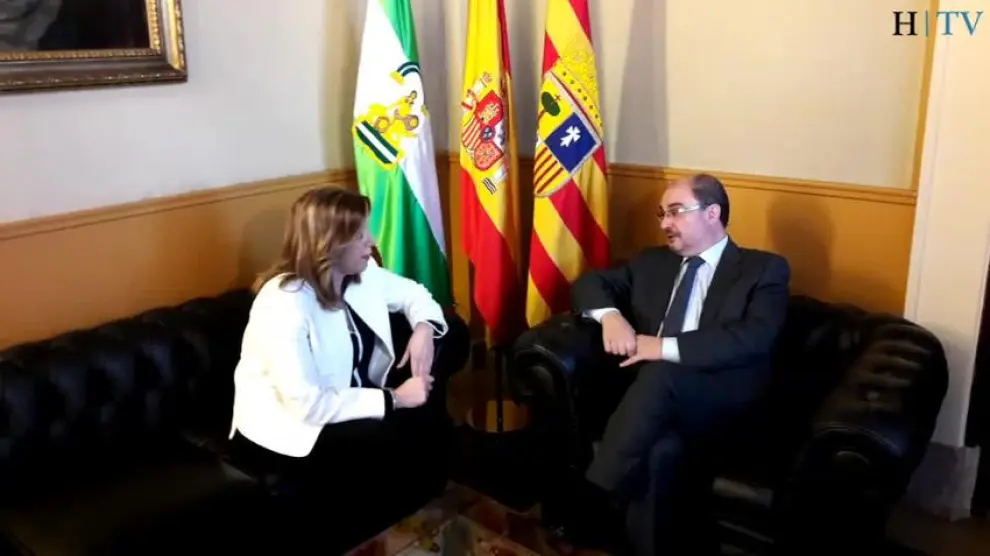 Reunión institucional entre Javier Lambán y Susana Díaz