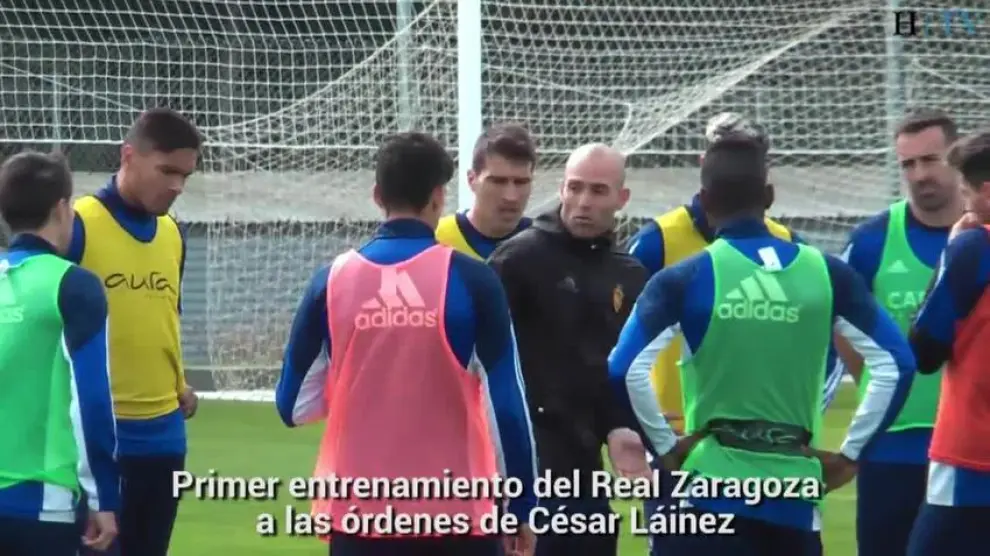 César Láinez ya ejerce como entrenador de la primera plantilla del Real Zaragoza