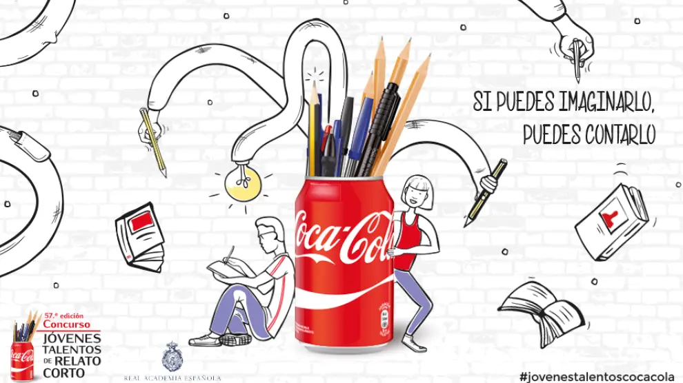 Cartel del concurso Coca-Cola Jóvenes Talentos de Relato Corto.