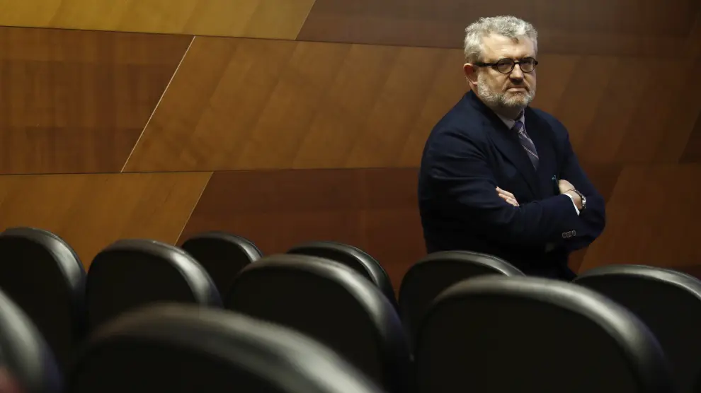 El nuevo director del Museo del Prado, Miguel Falomir, posa durante la presentación de las principales líneas de su Plan de Actuación 2017-2020.