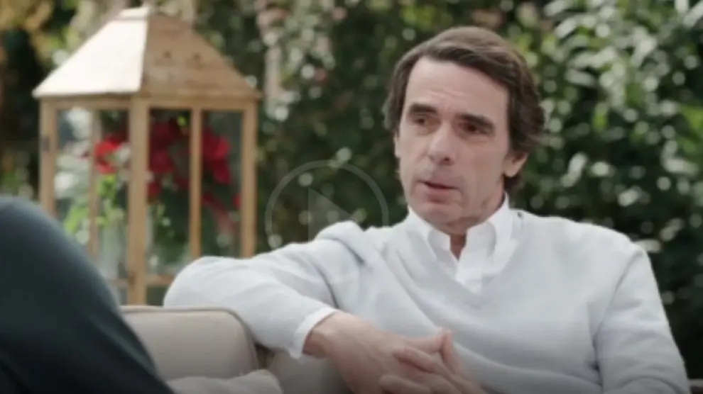 Imagen de la entrevista de Aznar