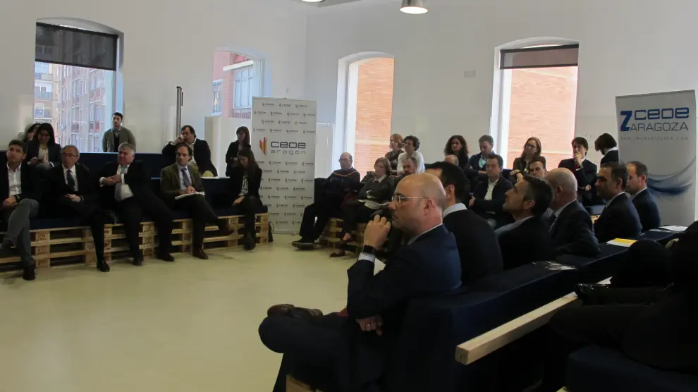 Empresarios participantes en la presentación del Plan de Digitalización en el Centro de Innovación del Retail de Zaragoza