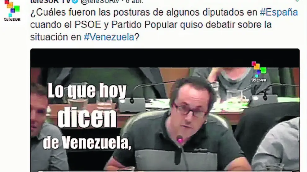 Captura del retuit que hizo Maduro del vídeo de Cubero.