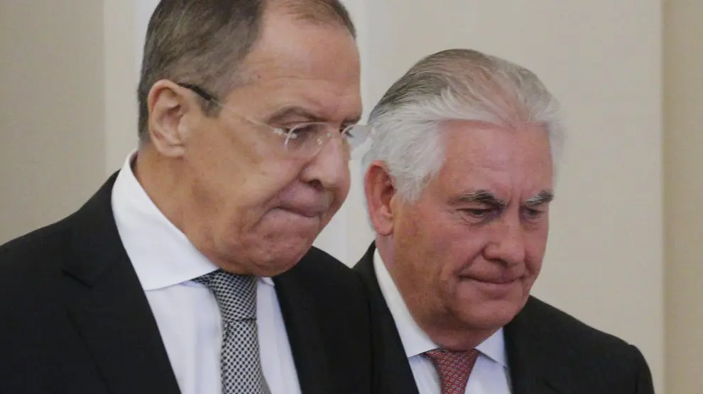 el secretario de Estado de EE.UU., Rex Tillerson, se ha reunido este miércoles en Moscú con su homólogo ruso, Serguéi Lavrov. 
