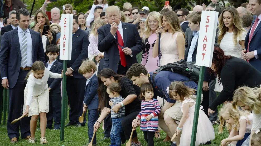 Los Trump se estrenan en la celebración de la Pascua en la Casa Blanca