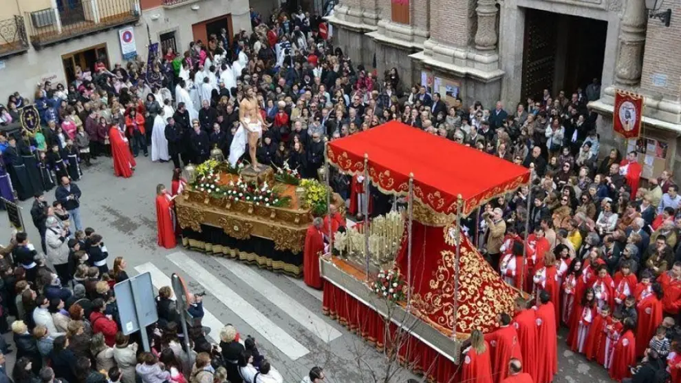 Una procesión de la Semana Santa de Calatayud.