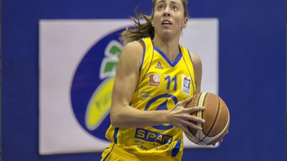 Elisa Royo durante un partido contra el Gran Canaria.