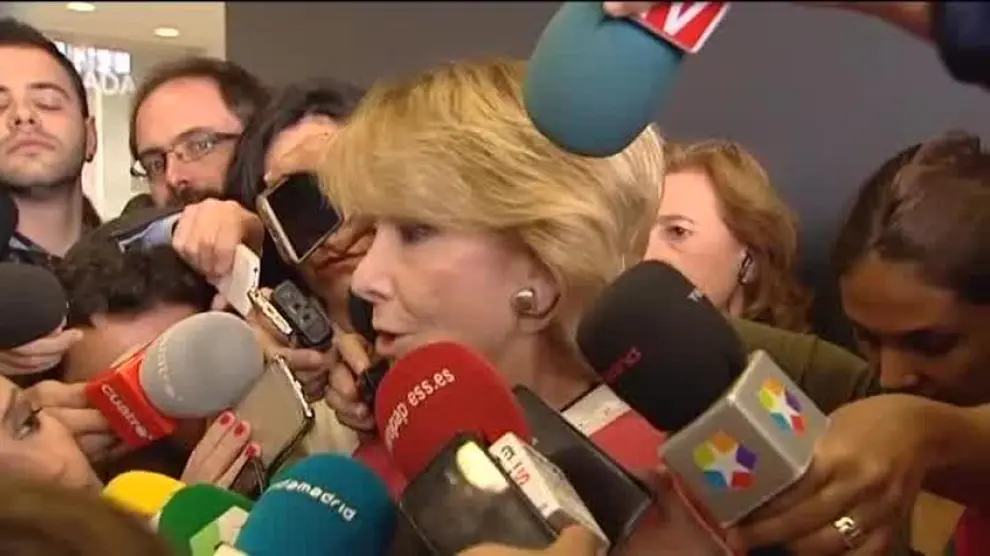 Esperanza Aguirre rompe a llorar: "Lo de Ignacio González sería muy lamentable"