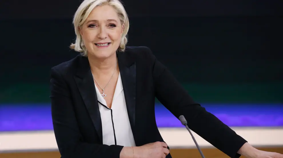 Marine Le Pen, antes de su comparecencia en 'France 2'.